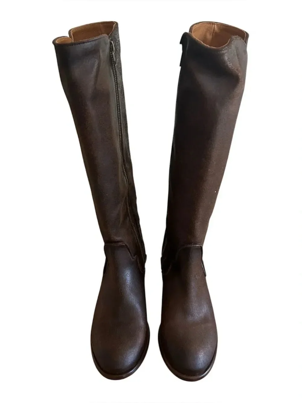 Frye Ladies Carson Piping Chocolate Tall Western Boots FR41360-CHOC, 7.5, NWOT